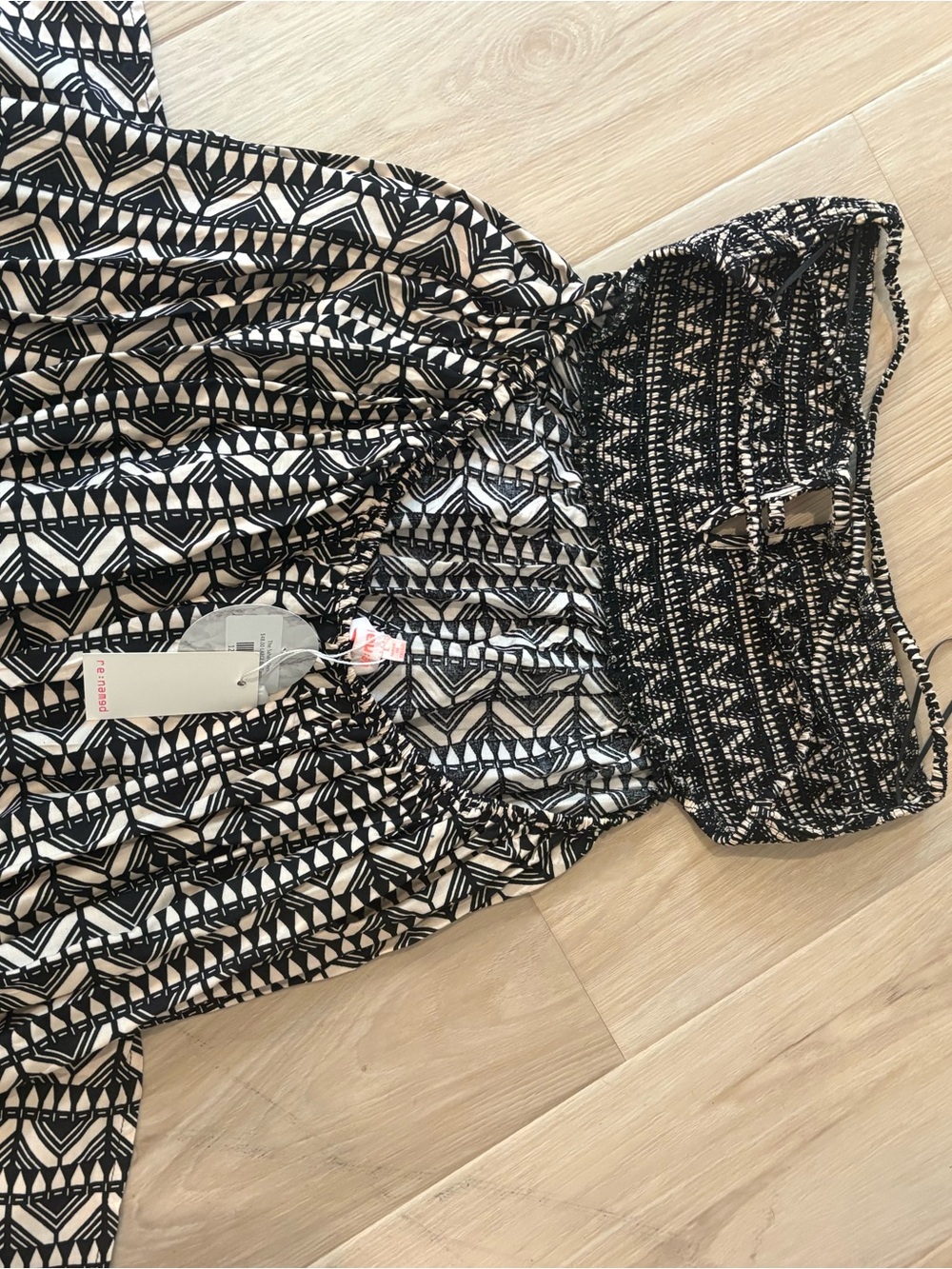 Black & White Geometric Maxi Skirt